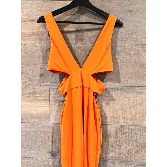 Ramy Brook Cara Cutout Column Gown Orange maxi dress size 6 - Picture 5 of 11